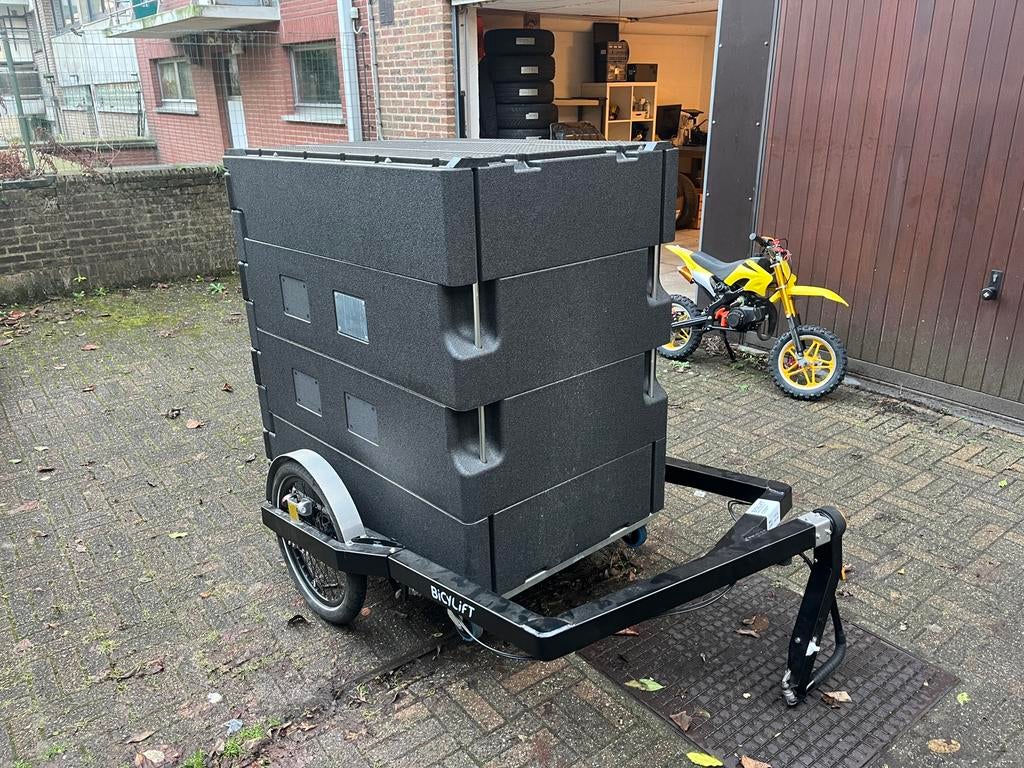 Fietstrailer + professionele isotherme box, Fietsen en Brommers, Ophalen, Nieuw, Bagagekar, 80 kg of meer