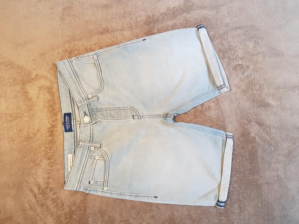 Jeansshort JACK&JONES (Maat XS), Kleding | Heren, Spijkerbroeken en Jeans, Blauw, Overige jeansmaten, Jack&Jones, Ophalen of Verzenden