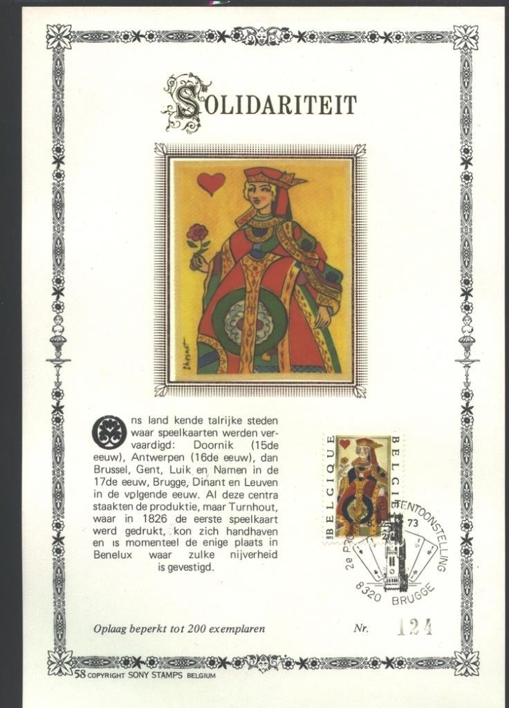 Harten 1973, Postzegels en Munten, Postzegels | Europa | België, Verzenden