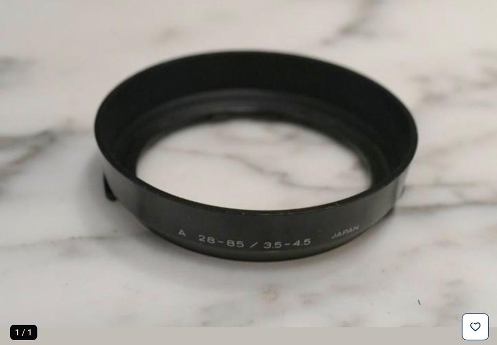 Minolta zonnekap A voor 28-85mm/ f3.5-4.5, Audio, Tv en Foto, Fotografie | Fotostudio en Toebehoren, Ophalen of Verzenden, Gebruikt
