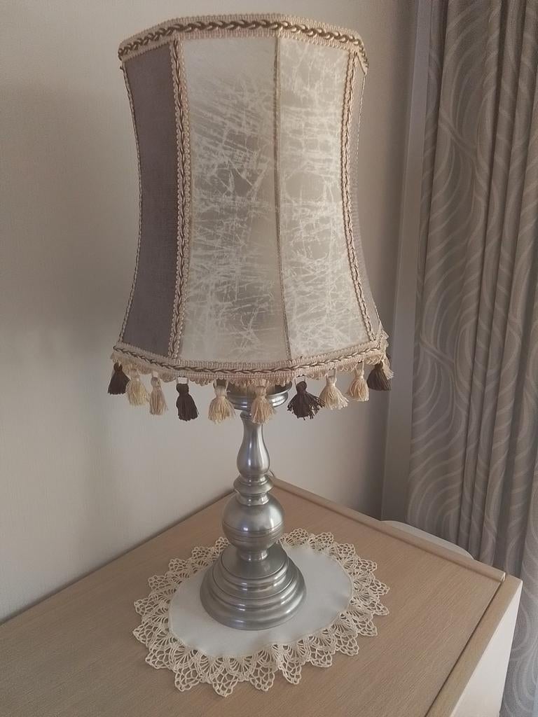 LAMPENKAP OP TINNEN VOET, Antiek en Kunst, Ophalen