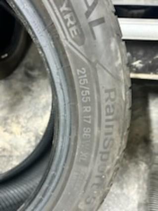 4 pneux Uniroyal Rainspotrt, Autos : Pièces & Accessoires, Pneus & Jantes, 215 mm, Véhicule de tourisme, Pneus été, Enlèvement