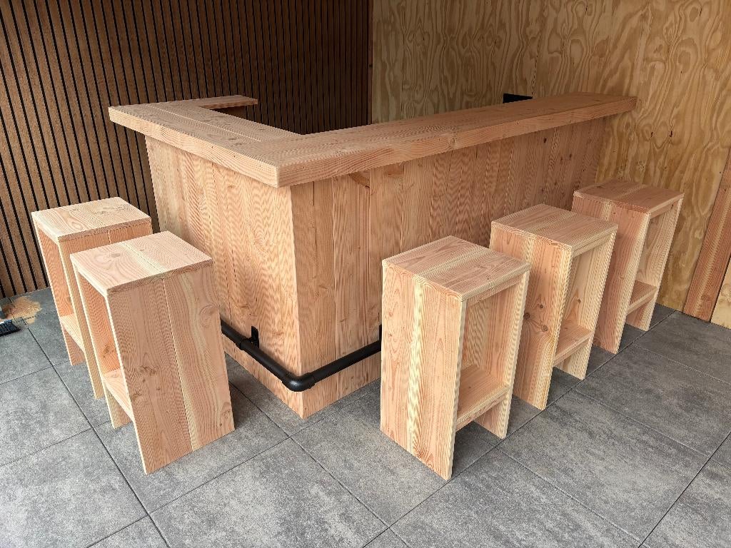 Unieke buitenbar, toog van douglas of steigerhout maatwerk, Huis en Inrichting, Barren, Nieuw, Ophalen