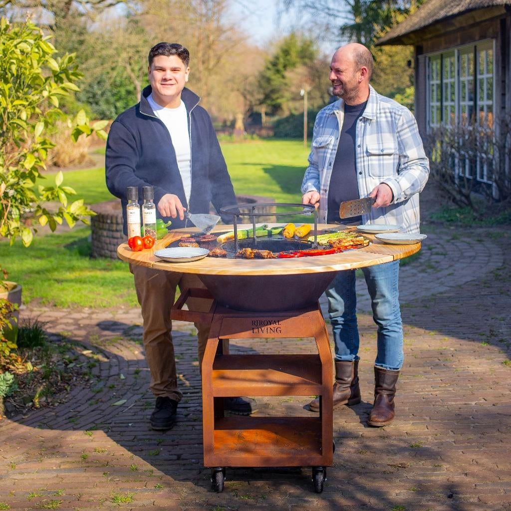 Plancha BBQ grill Maestro Smokeless XXL 80 Corten Primeur !, Enlèvement ou Envoi, Neuf, RJRoyal Living, Avec accessoires