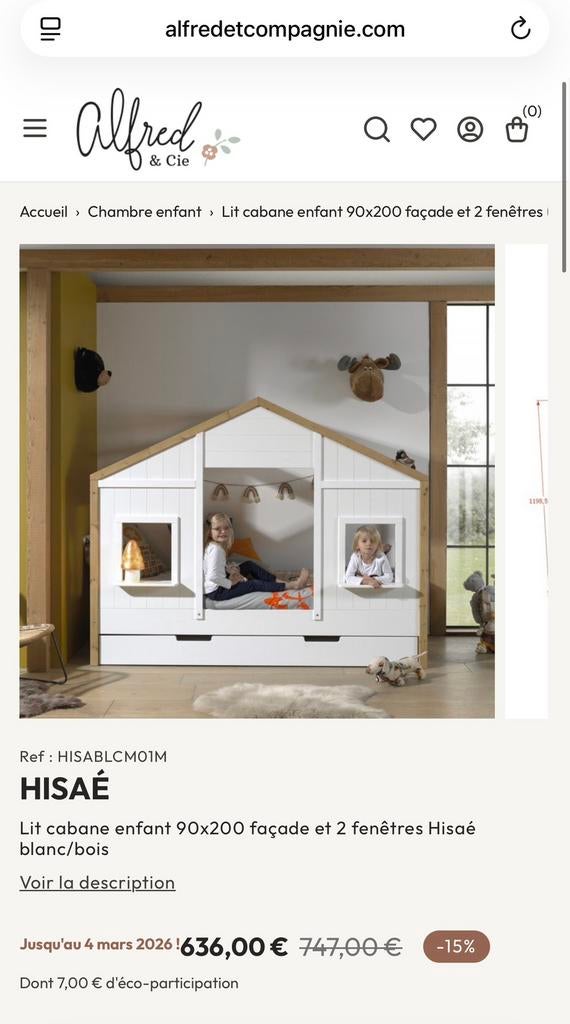 Magnifique lit cabane enfant en bois massif 90x200 + tiroir, Enfants & Bébés, Chambre d'enfant | Lits, 85 à 100 cm, Sommier à lattes