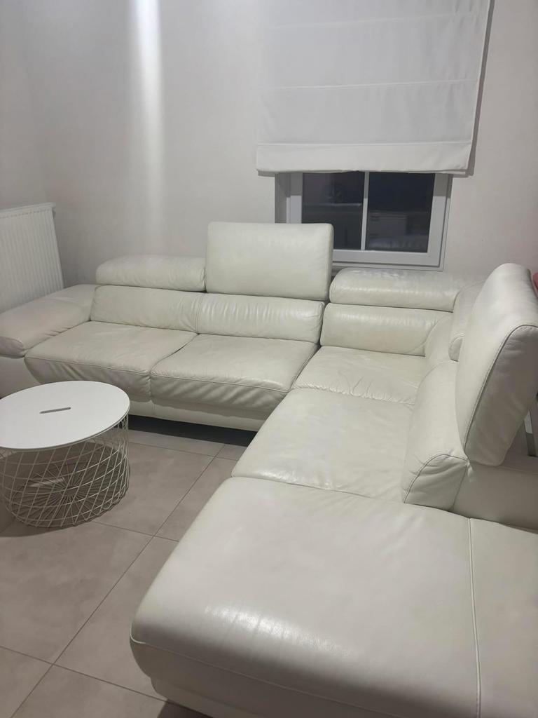 Lederen salon, Huis en Inrichting, Ophalen, Gebruikt, Leer