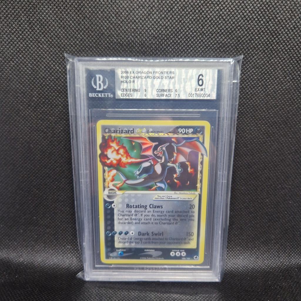 Charizard Holo Gold Star EX Dragon Frontiers BGS 6, Ophalen of Verzenden