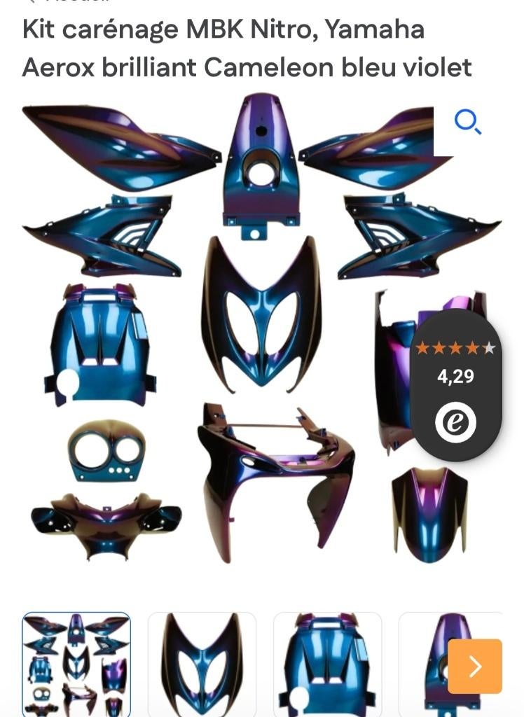 Kiy carénage nitro, Fietsen en Brommers, Brommeronderdelen | Scooters, Ophalen, Nieuw, Overige typen, Yamaha