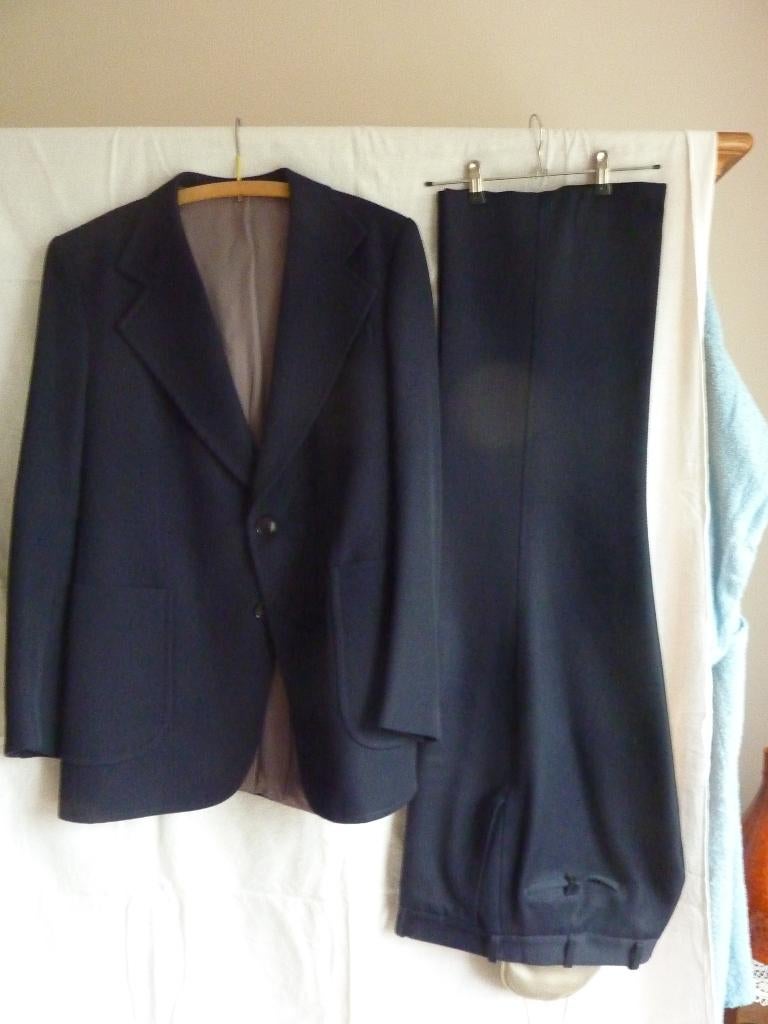 donkerblauw herenkostuum, Kleding | Heren, Ophalen, Zo goed als nieuw, Maat 56/58 (XL), Blauw