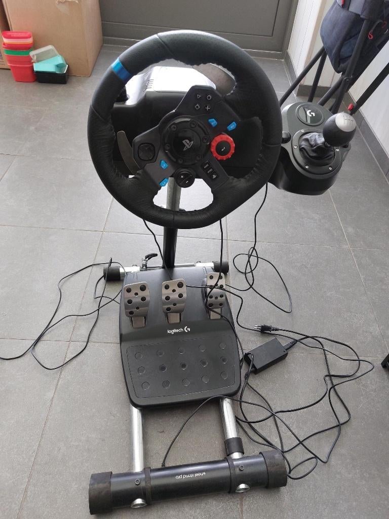 wheelstand + logitech g29 + shifter, Games en Spelcomputers, Spelcomputers | Sony Consoles | Accessoires, Ophalen, Gebruikt, Stuur of Pedalen