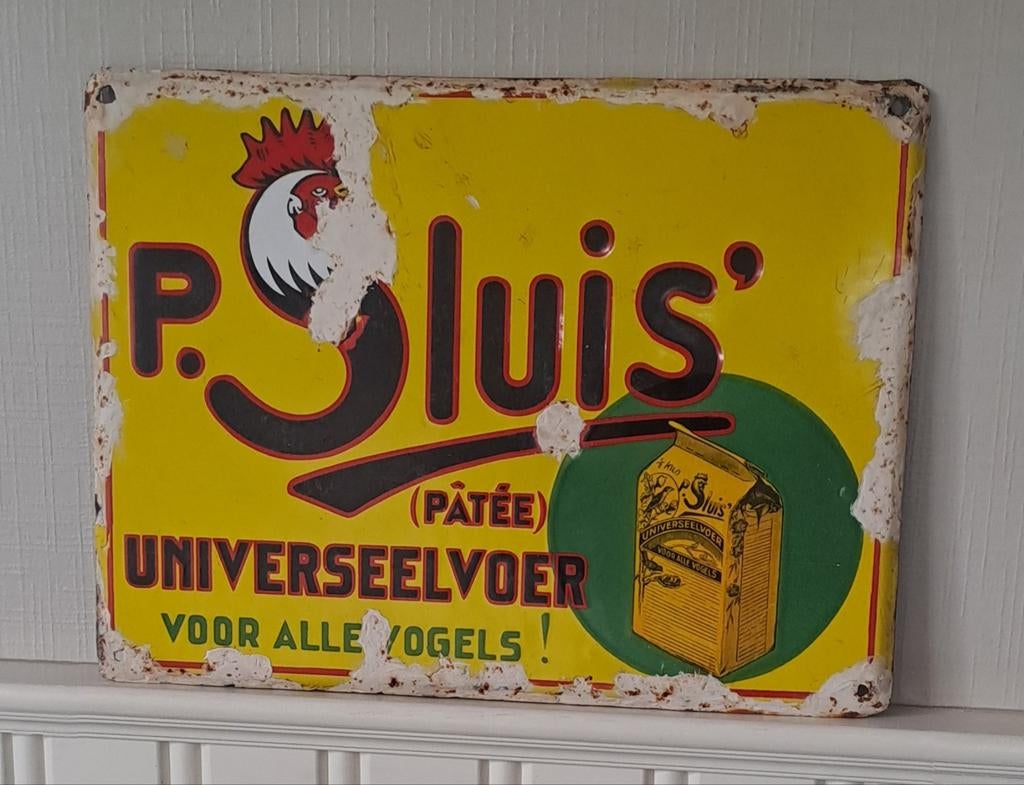 Plaque émaillée Voeders Sluis, Enlèvement ou Envoi