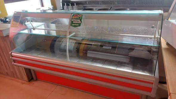 Comptoir réfrigéré de couleur rouge Diamond, Articles professionnels, Enlèvement, Snacks