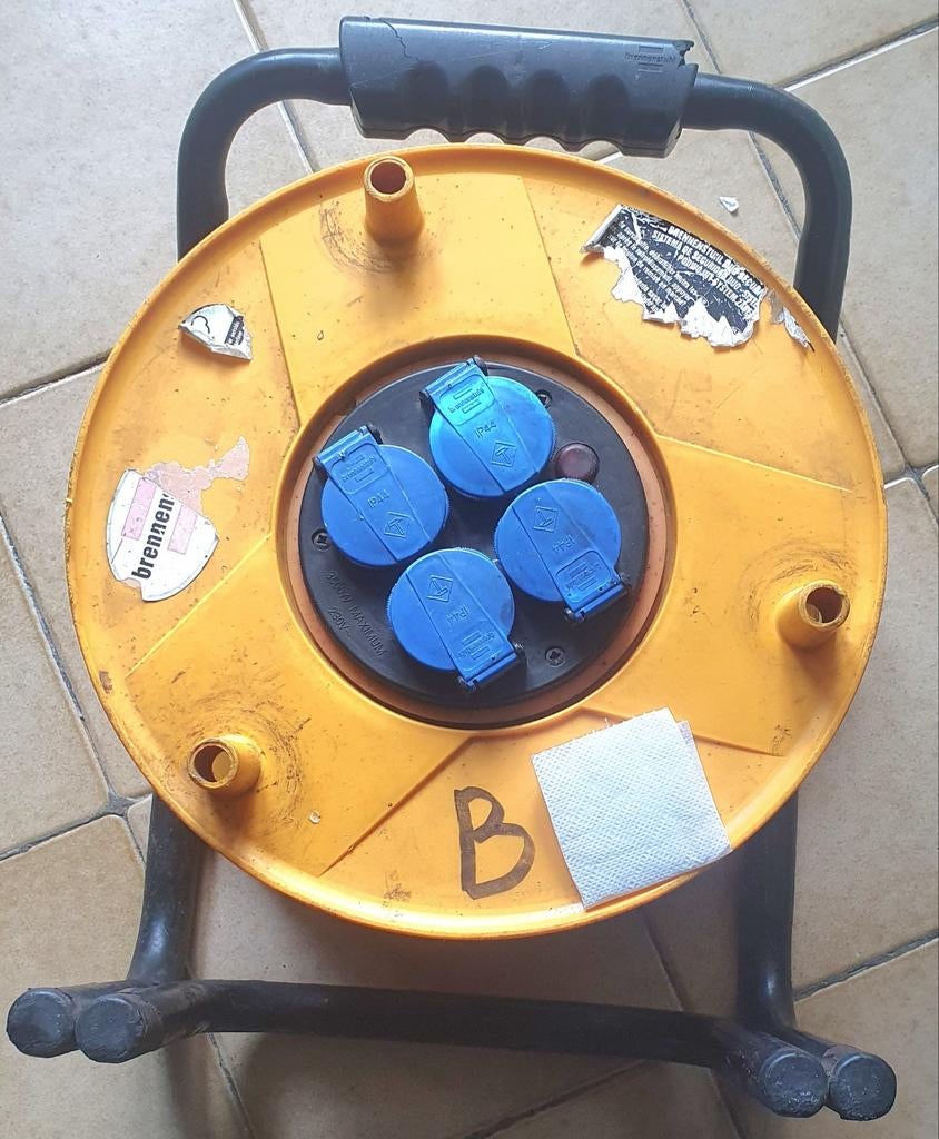 enrouleur de câble électrique 25m jaune, Bricolage & Construction