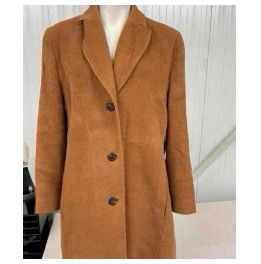 Vintage Trench Coat - Jobis Luxury angora-mohair wol jas L, Kleding | Dames, Ophalen of Verzenden, Zo goed als nieuw, Maat 42/44 (L)