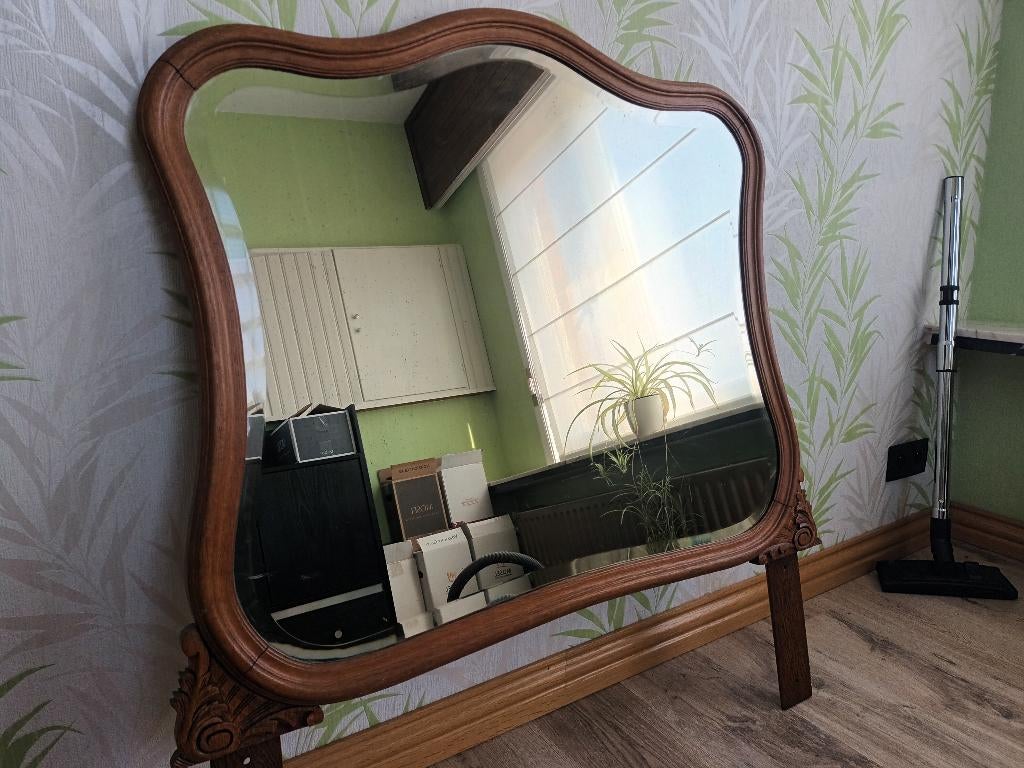 Antieken spiegel, Ophalen, Overige vormen, 100 tot 150 cm, 100 tot 150 cm