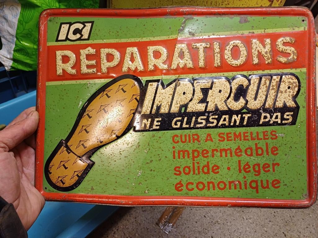 Ancienne plaque publicitaires 1934