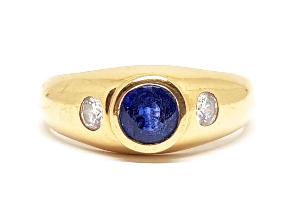 Diamant Saffier Ring 0.94ct., Bijoux, Sacs & Beauté, Bagues, Neuf, Enlèvement ou Envoi, Or, Or