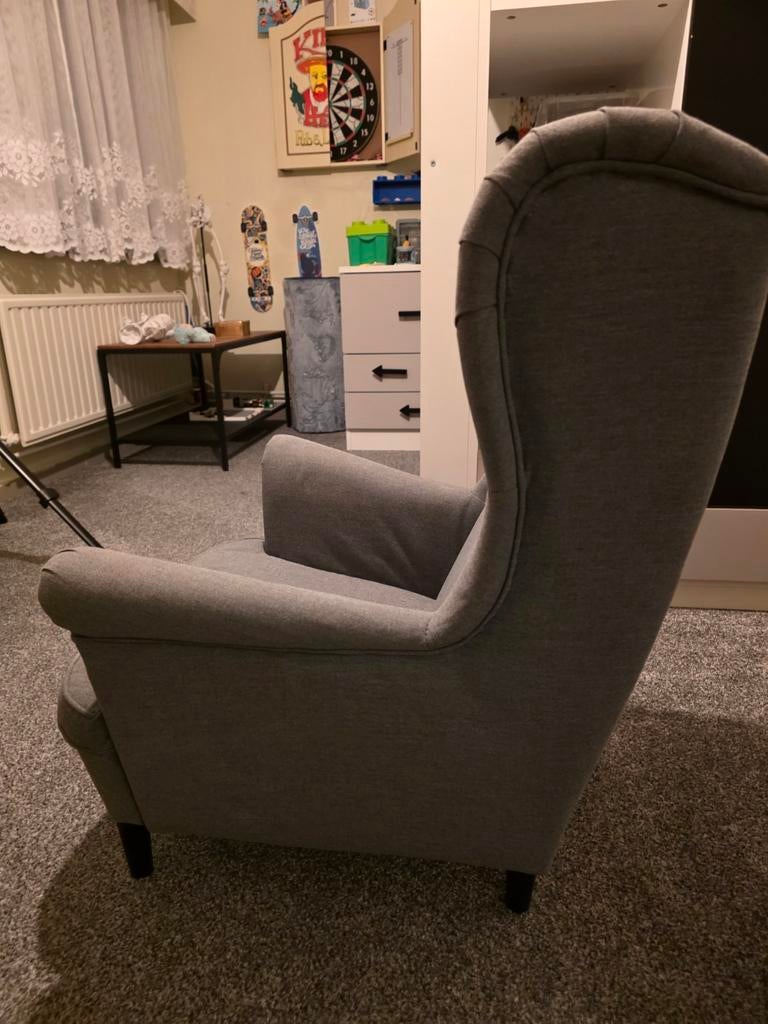 IKEA 2X ikea zetels STRANDMON Kinderfauteuil - Vissle grijs, Maison & Meubles, Fauteuils, Enlèvement