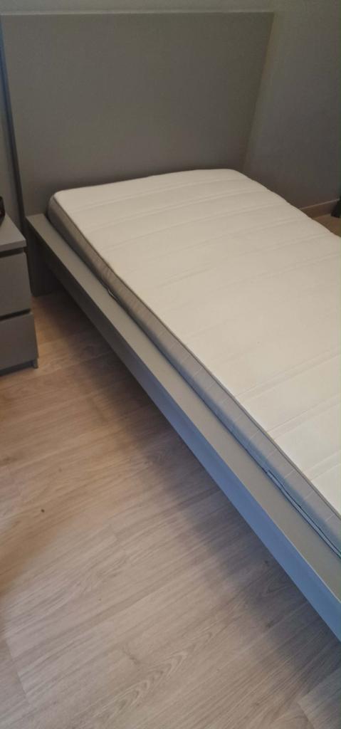 Lit Ikea Malm 90X200, Maison & Meubles, Chambre à coucher | Matelas & Sommiers, 90 cm, Enlèvement, Sommier, 200 cm