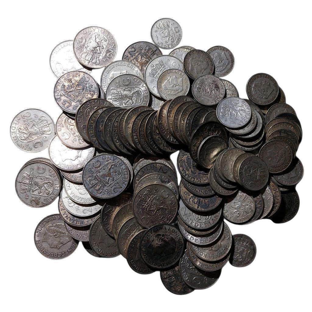 Lot zilveren munten , Nederland, 1390 Gr , Zilver 720, Postzegels en Munten, Munten | Nederland, Ophalen, Koningin Juliana, Zilver
