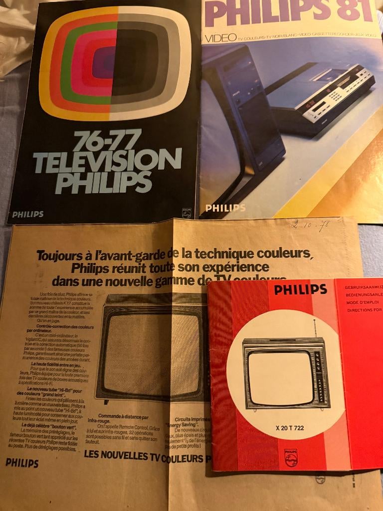 Vintage reclamecatalogi voor televisiereclame Philips, 70, Verzenden