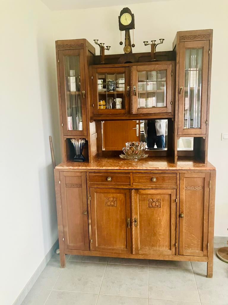 authentieke buffetkast in Art Deco stijl (1920–1930)., Huis en Inrichting, Kasten | Buffetkasten, Ophalen