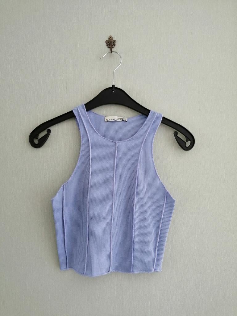 mooie lila crop top Pull & Bear maat XS, Overige kleuren, Verzenden, Zo goed als nieuw, Maat 34 (XS) of kleiner