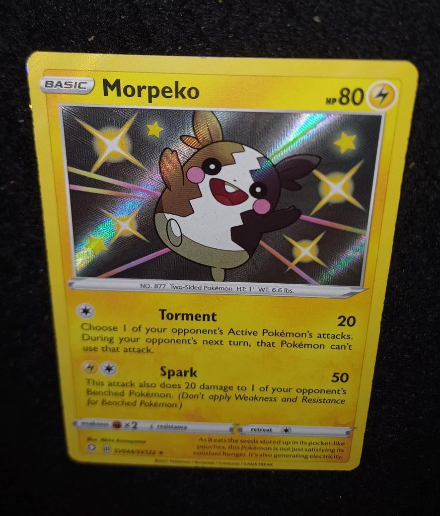 Vintage: Morpeko SV044/SV122 Shining Fates, Hobby en Vrije tijd, Ophalen of Verzenden