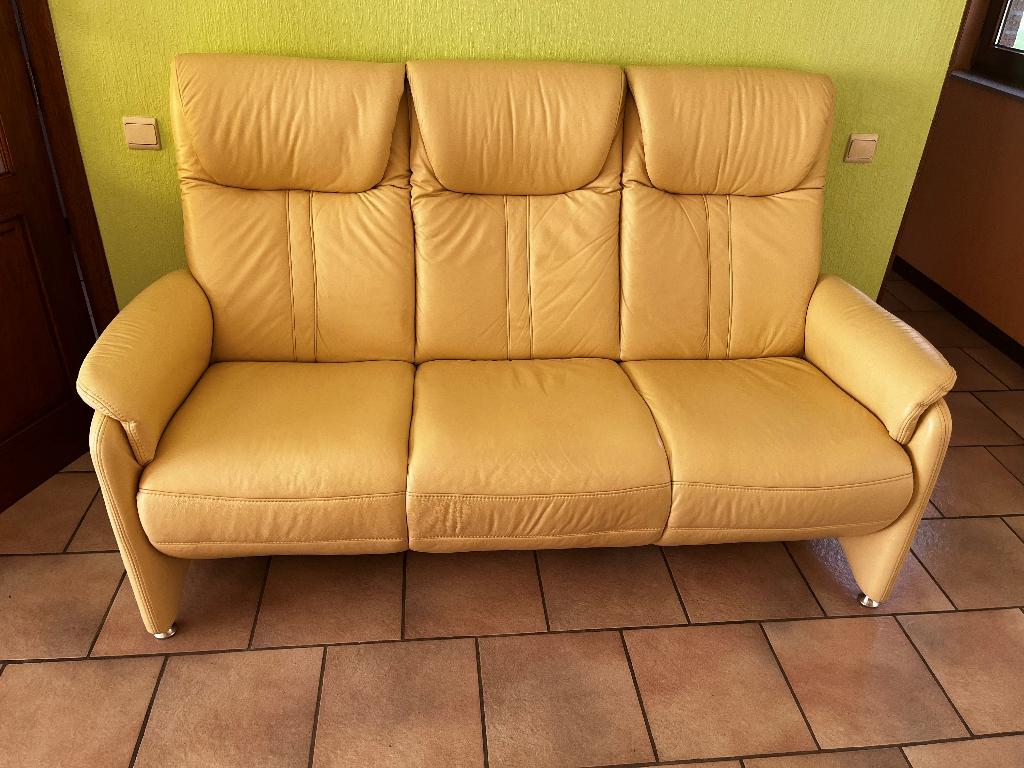 Salon complet 3+1+1 avec 2 relax electriques, Enlèvement, Comme neuf, Cuir, Moderne
