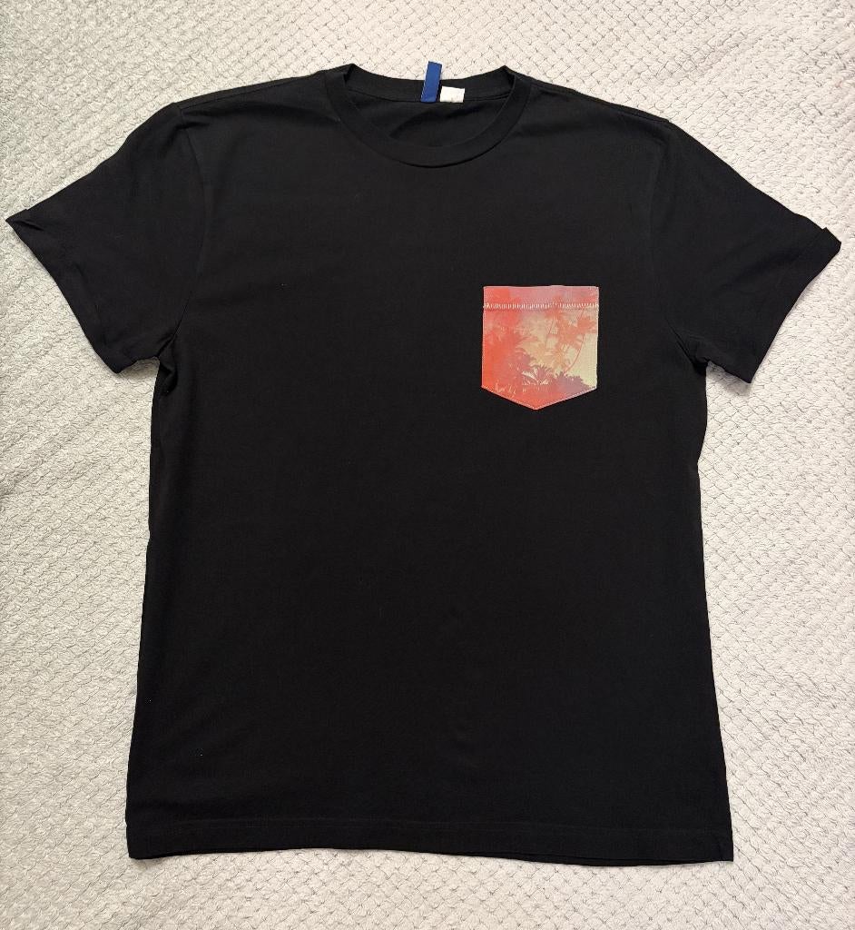 T-shirt H&M, maat M, Kleding | Heren, T-shirts, Maat 48/50 (M), Zwart, Ophalen of Verzenden, Zo goed als nieuw