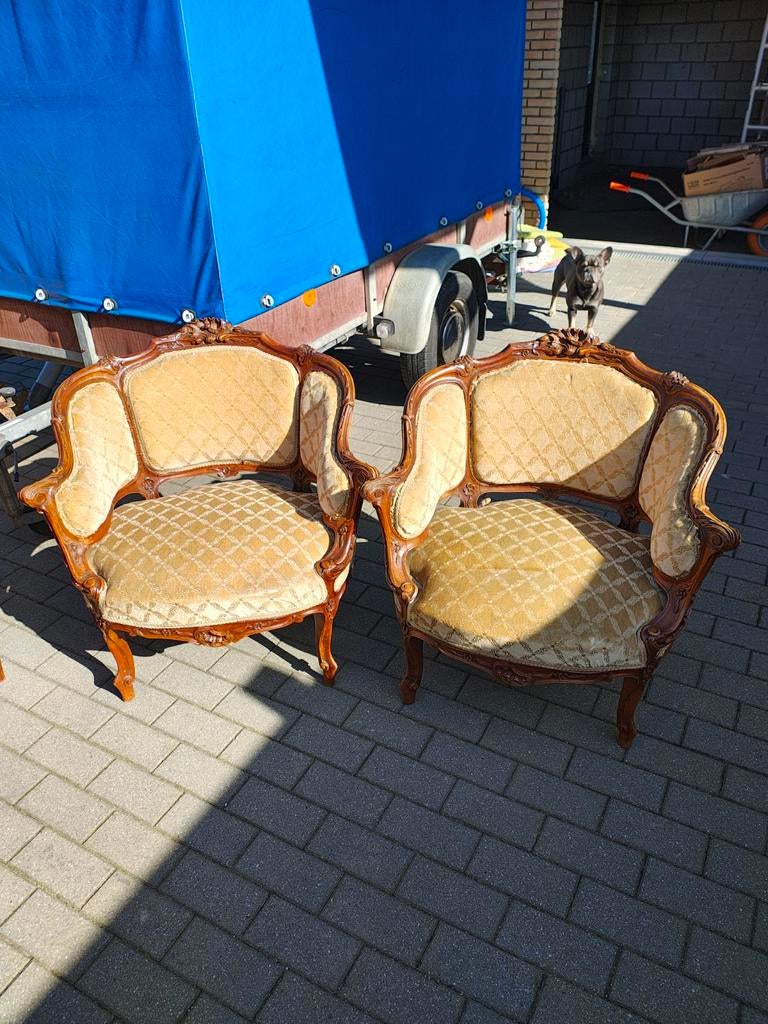 Antiek Louis XV zetels,, Enlèvement
