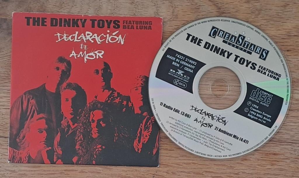 The Dinky Toys feat. Bea Luna - Declaracion De Amor, CD & DVD, CD Singles, 1 single, Enlèvement ou Envoi, Utilisé, Pop