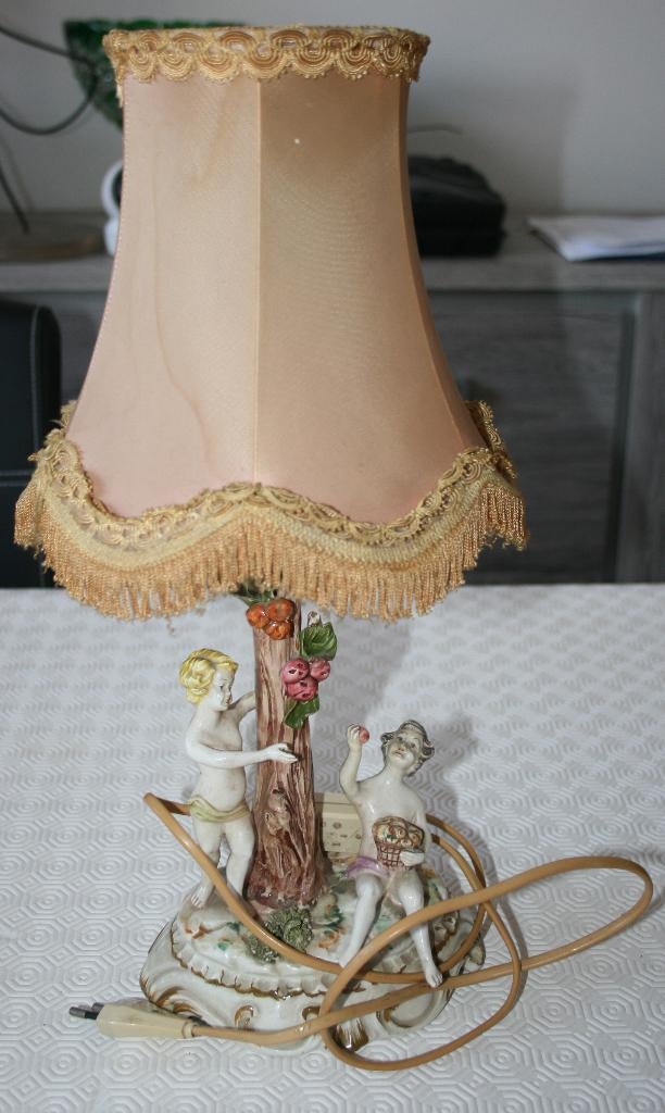 Lampe de table vintage en porcelaine de Bassano – 42 cm, Antiquités & Art, Antiquités | Porcelaine, Enlèvement