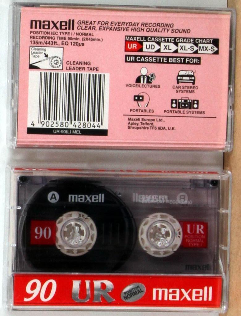 2 Maxell UR mini cassetten, Ophalen of Verzenden, Nieuw in verpakking, 2 t/m 25 bandjes, Onbespeeld