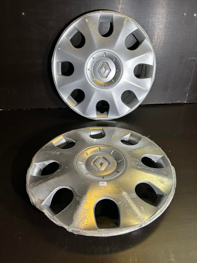 2 enjoliveurs Renault clio kangoo Mégane 15", Enlèvement ou Envoi, Utilisé