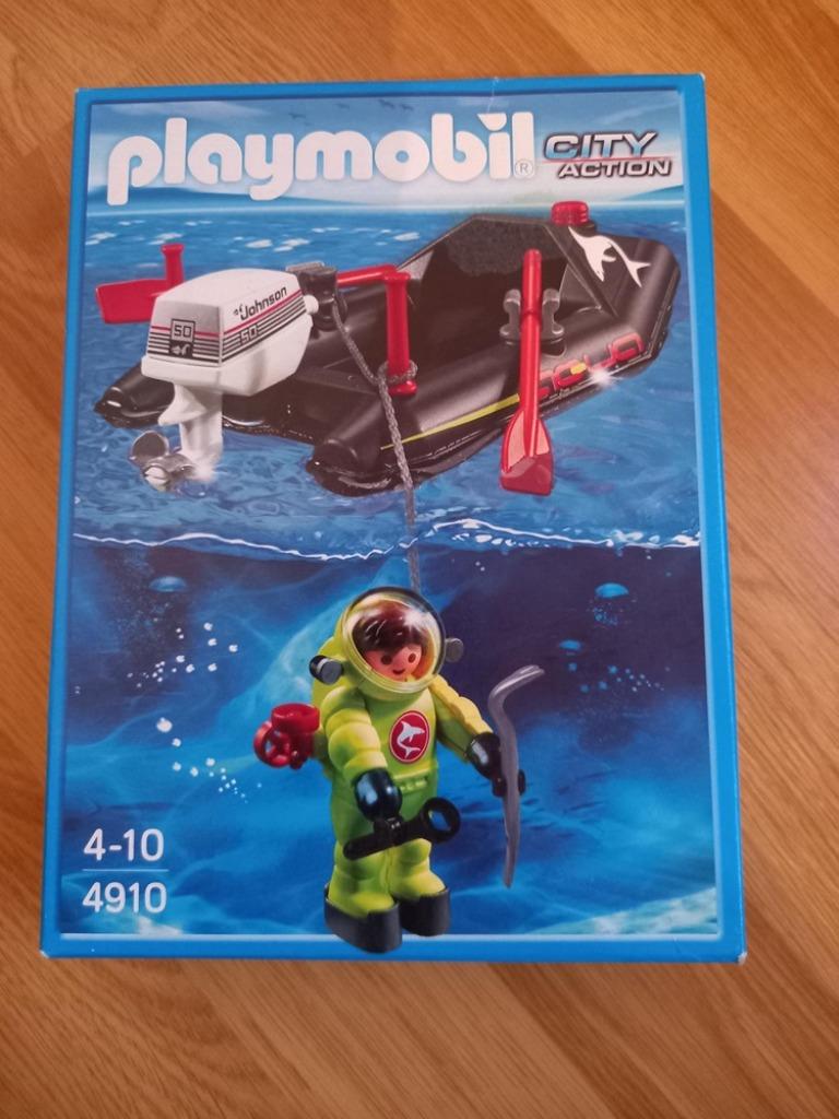 Playmobil 4910 (Zodiac met duiker), Enlèvement ou Envoi, Comme neuf, Ensemble complet