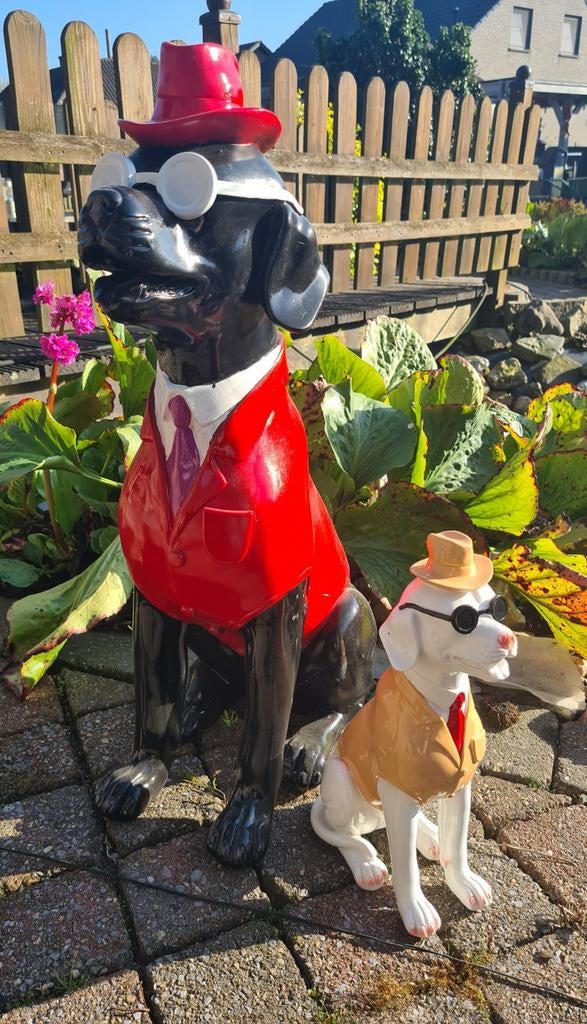 Polyester honden beelden, Tuin en Terras, Tuinbeelden, Ophalen, Nieuw, Kunststof, Dierenbeeld