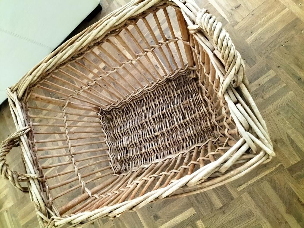 Authentieke rieten mand, Ophalen, Gebruikt, Mand