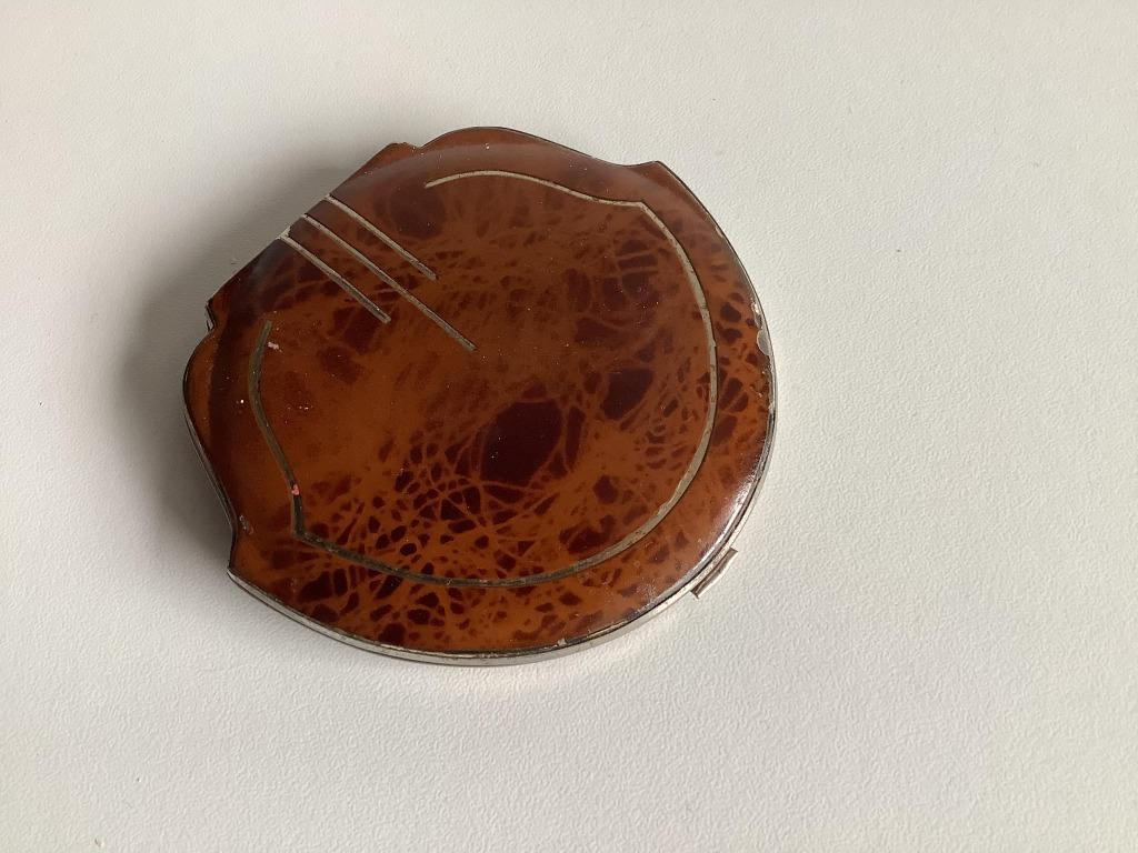 boîte à poudre art déco avec poudreuse, Enlèvement ou Envoi, Autres types