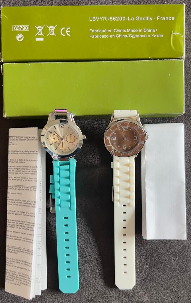 2 LBCYR La Gacilly vrouwen horloges, Overige merken, Staal, Polshorloge, Nieuw