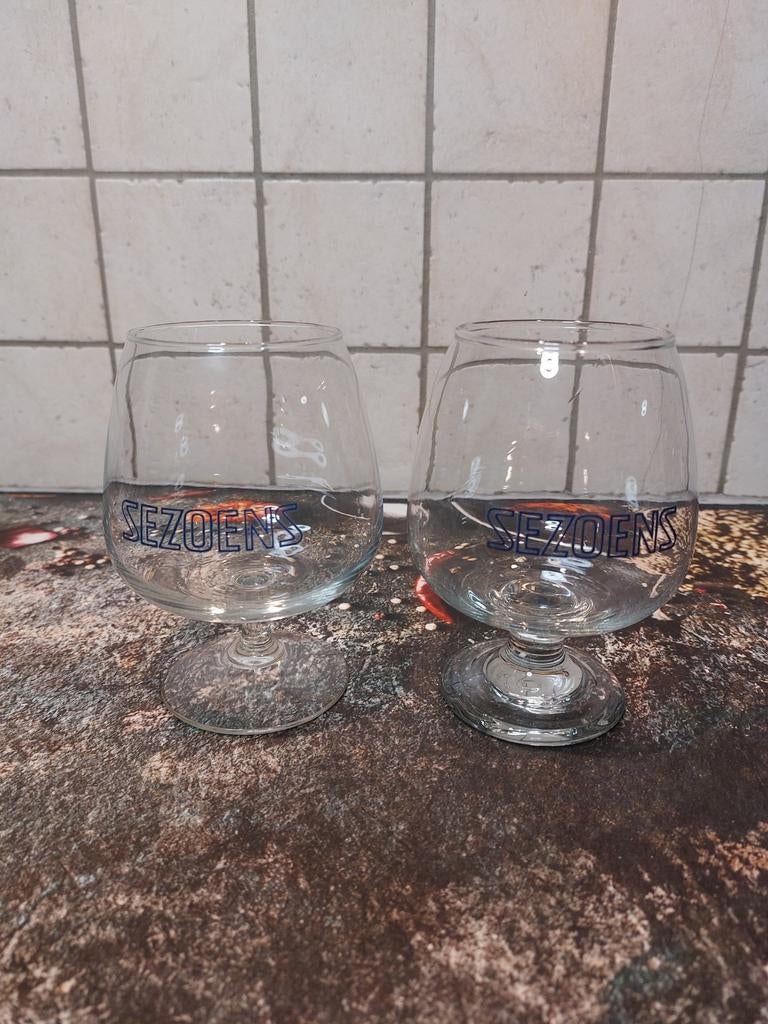 Sezoens bolletjes glas, Ophalen of Verzenden, Zo goed als nieuw, Bierglas