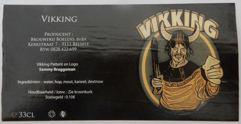 Bieretiket Viking Brouwerij Boelens (9b8), Verzenden, Gebruikt
