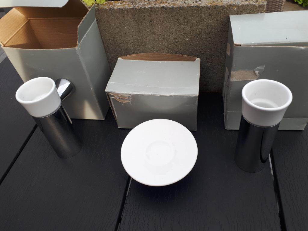 Beker-zeep-beker set/wastafel... e.a.👌kwalitatieve spullen, Ophalen, Nieuw, Metaal