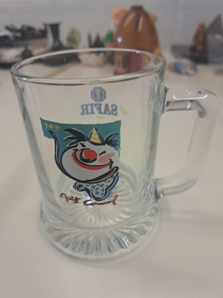 Verre à bière Alost Carnaval Safir 9/02/97, Ophalen of Verzenden, Zo goed als nieuw, Pul(len), Overige merken