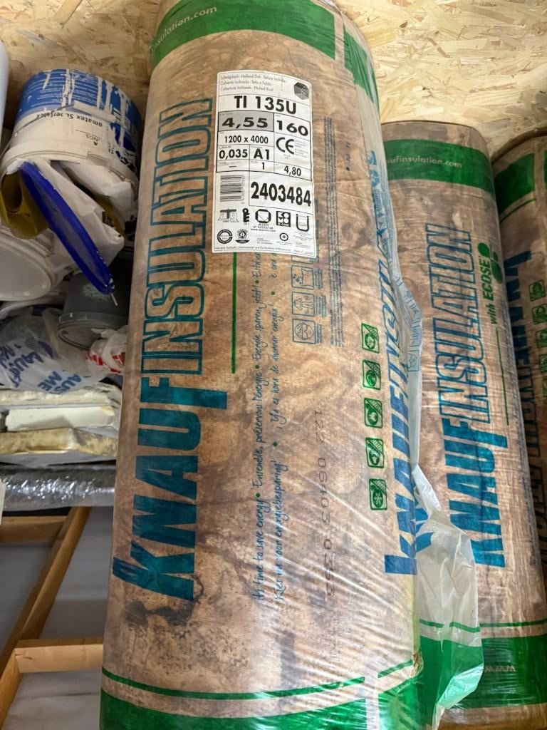 Isolant Knauf 1200x4000, Neuf, Laine de verre, Isolation de toiture, Enlèvement