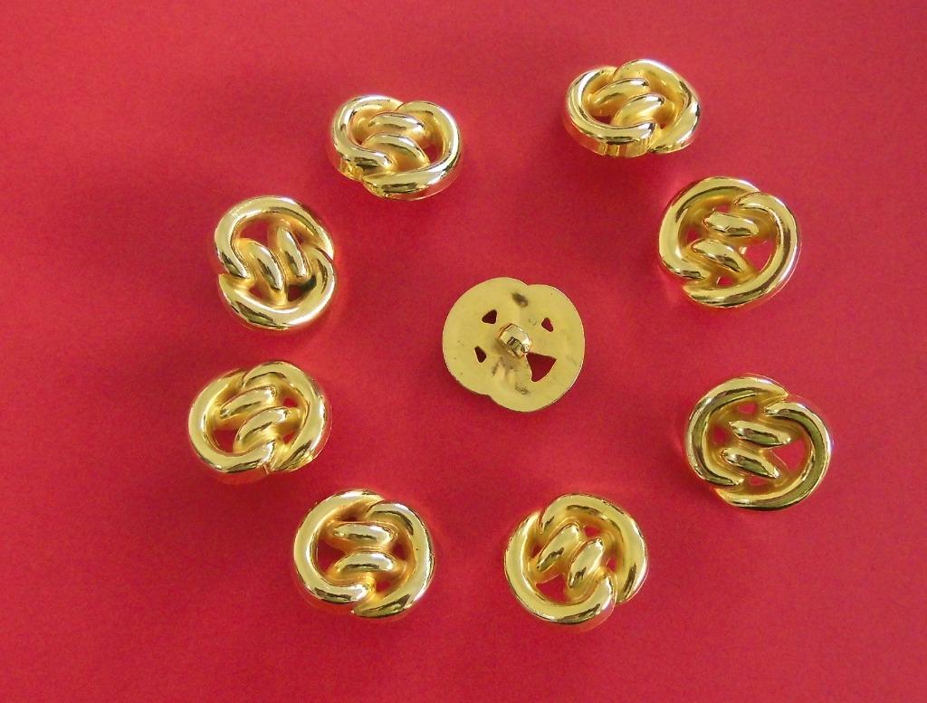 LOT de 9  Boutons Dorés  23 mm, Enlèvement ou Envoi, Comme neuf, Bouton ou Boutons