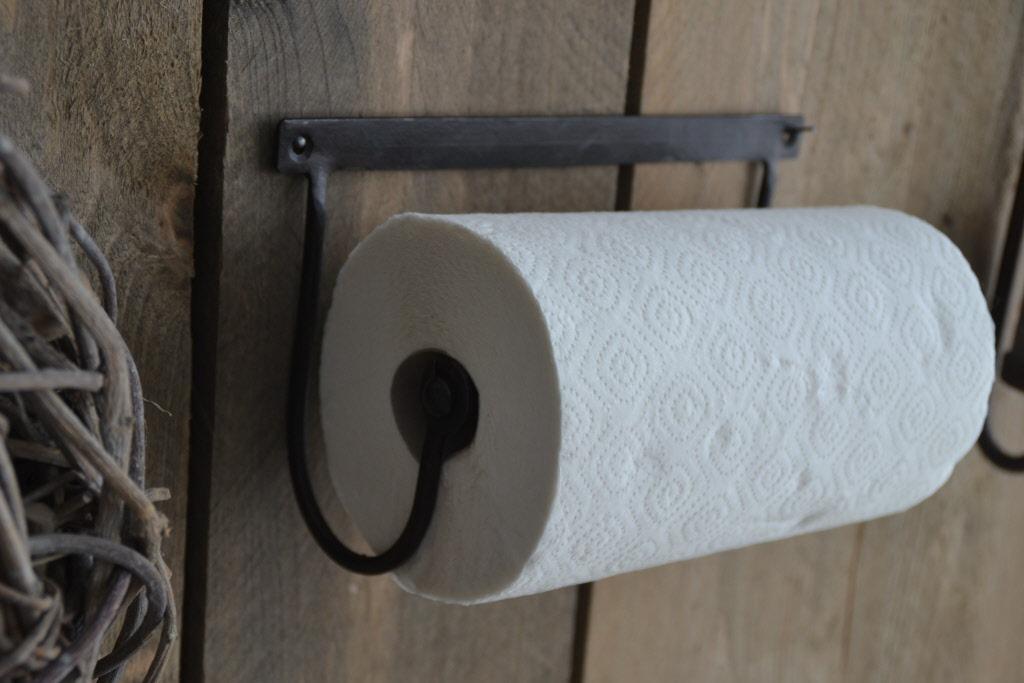 Keukenrolhouder - Stoer / Sober - Landelijk smeedijzer, Antiek en Kunst, Ophalen of Verzenden