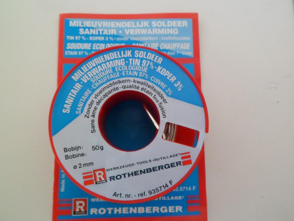 Soudure Rothenberger écologique 50 grammes de diamètre 2 mm, Enlèvement ou Envoi, Neuf, Cuivre