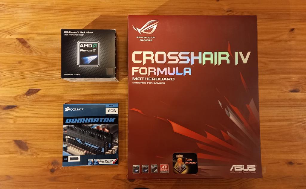 ASUS Crosshair IV Formula - Phenom II x6 1090t - 2x4GB RAM, Enlèvement ou Envoi, DDR3, Socket AM3, Utilisé