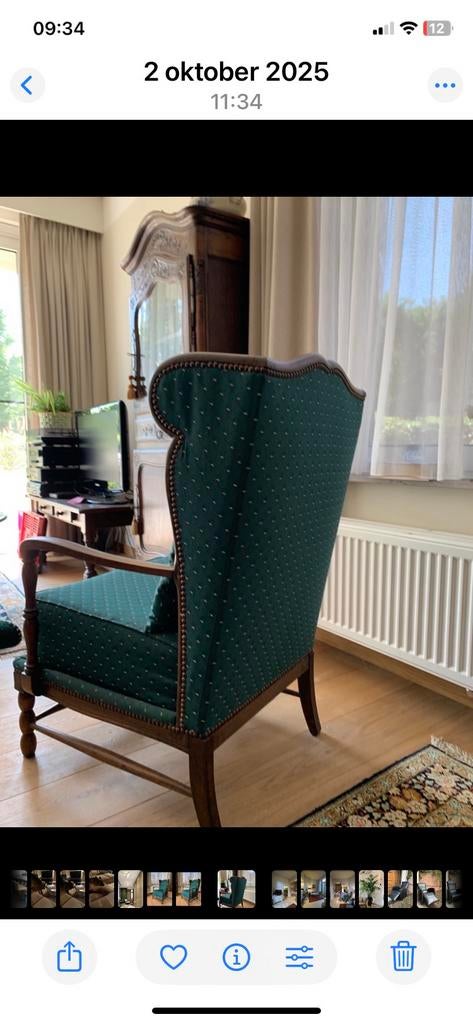 bergère fauteuil, Ophalen, Stof